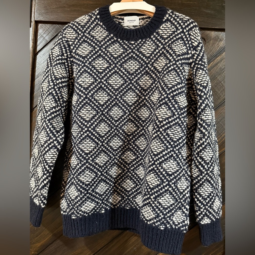 Dondup chunky knit sweater in alpaca wool blend